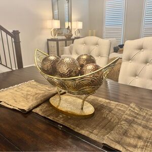Elegant Gold Decorative Bowl
